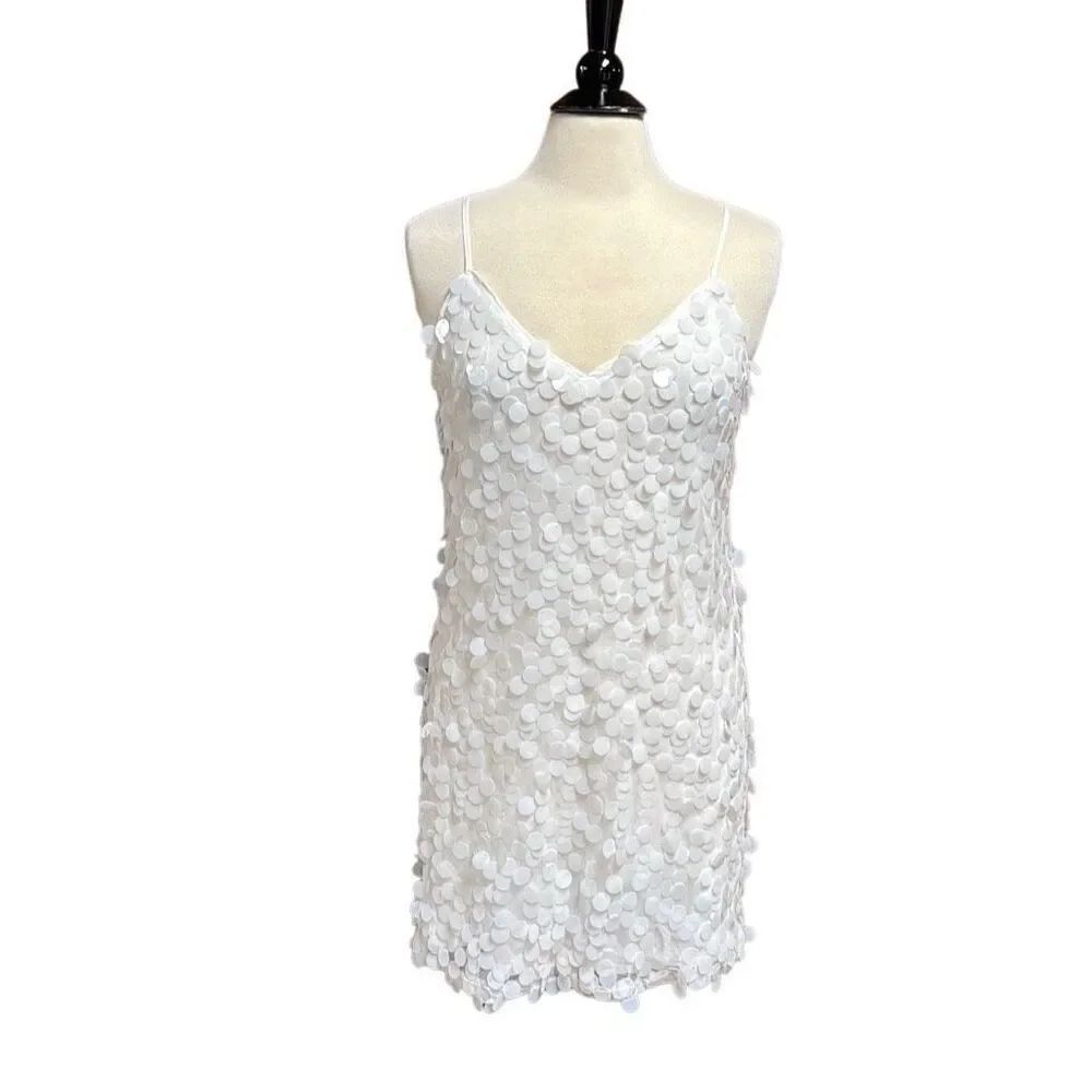 Boohoo White Spagetti Strap Dress Size 8